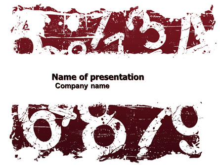 Grunge Numbers Presentation Template, Master Slide