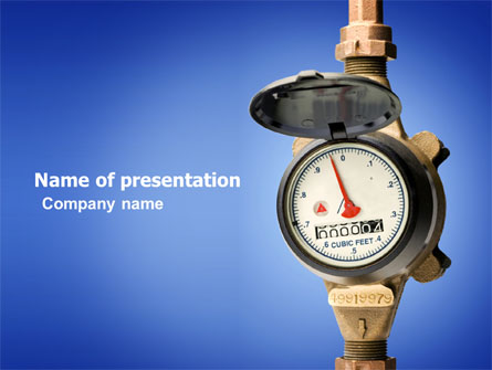 Water Meter Presentation Template, Master Slide