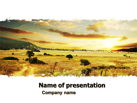 Yellow Valley Presentation Template, Master Slide