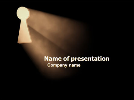 Keyhole In The Dark Presentation Template, Master Slide