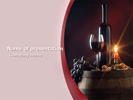 Wine Bottle Presentation Template, Master Slide