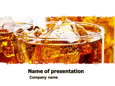 Soda With Ice Presentation Template, Master Slide