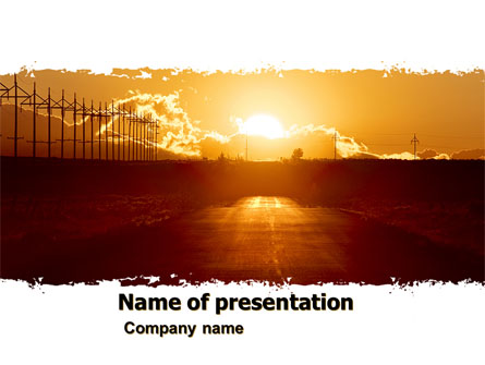 Sunset Road Presentation Template, Master Slide