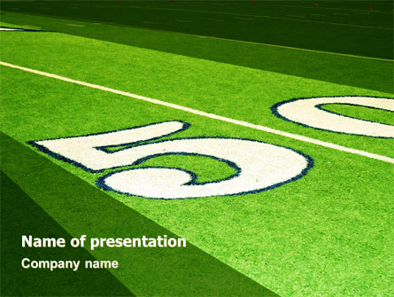 American Football Field Presentation Template, Master Slide