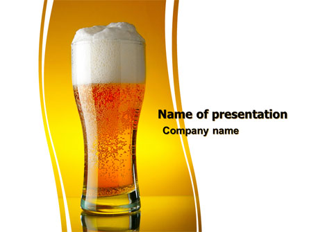 Goblet Of Beer Foaming Presentation Template, Master Slide