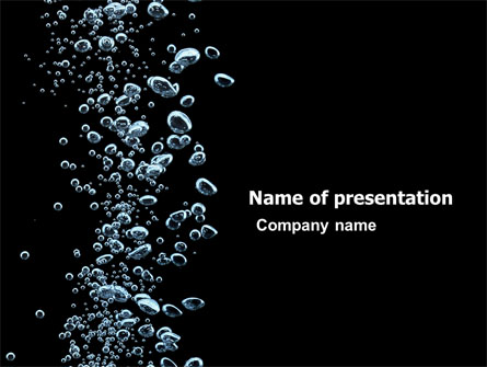 Bubbles In Dark Liquid Presentation Template, Master Slide