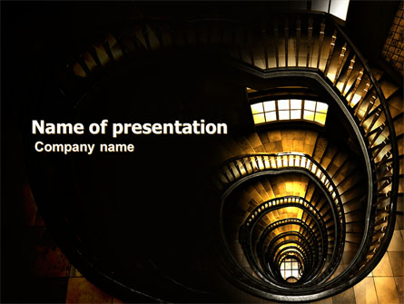 Corkscrew Staircase Presentation Template, Master Slide