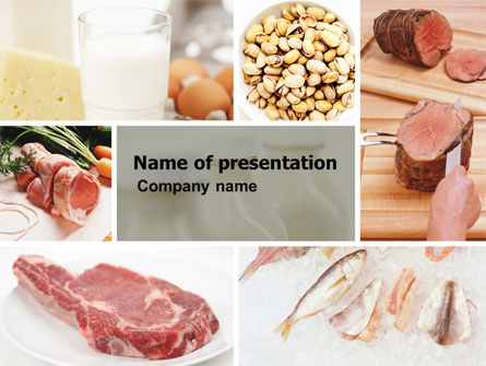 Food Protein Presentation Template, Master Slide