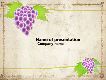 Grapes Ornament Presentation Template, Master Slide