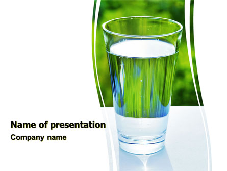 Glass of Water Presentation Template, Master Slide