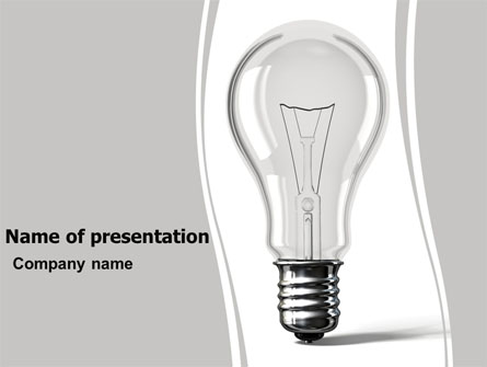 Lamp In Gray Colors Presentation Template, Master Slide