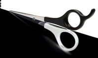 Black And White Scissors Presentation Template