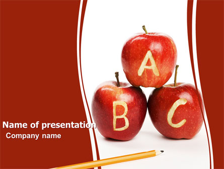 Apples ABC Presentation Template, Master Slide