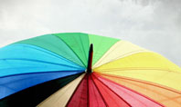 Rainbow Umbrella Presentation Template