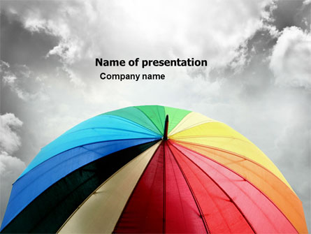 Rainbow Umbrella Presentation Template, Master Slide