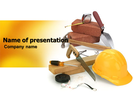 Building Tools Presentation Template, Master Slide