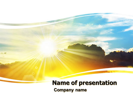 Sunset In Clouds Presentation Template, Master Slide