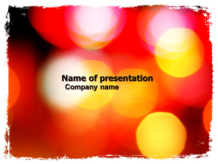 Bokeh In Photo Free Presentation Template, Master Slide