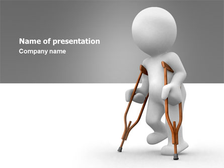 Cripple Person Presentation Template, Master Slide