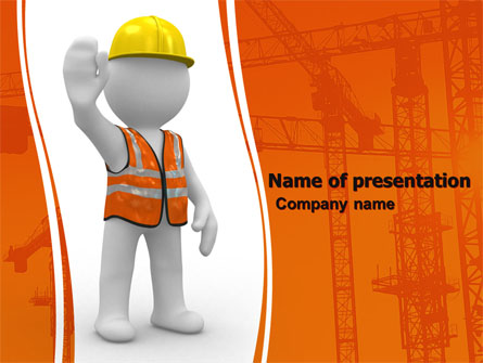 Symbolic Figure Of A Builder Presentation Template, Master Slide