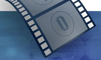 Film Strip In Blue Color Presentation Template