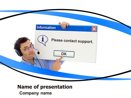Online Support Presentation Template, Master Slide