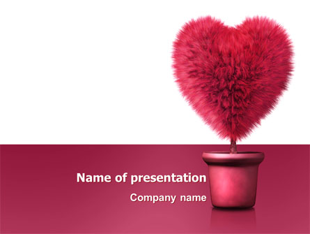 Fuchsia Heart Presentation Template, Master Slide