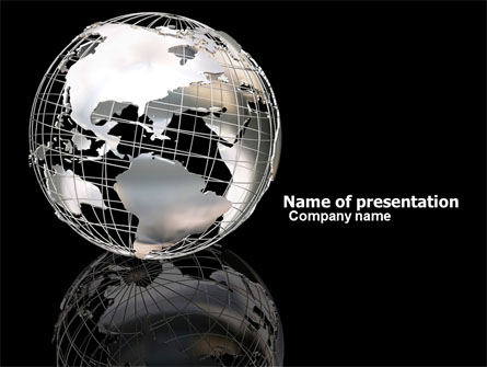 Silver Globe Presentation Template, Master Slide