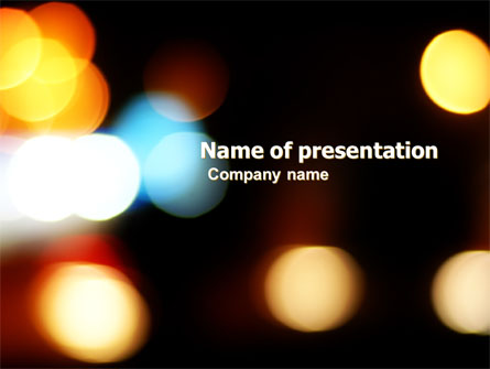 Lights Of Bokeh Presentation Template, Master Slide