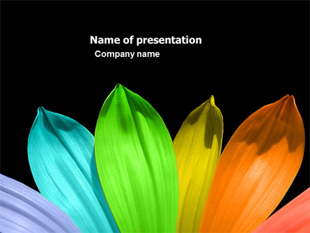 Seven Color Flower Presentation Template, Master Slide