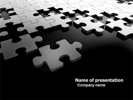 Silver Puzzle Presentation Template, Master Slide