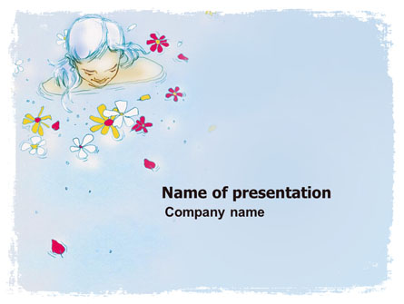 Girl in Water Free Presentation Template, Master Slide