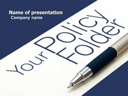 Policy Folder Presentation Template, Master Slide