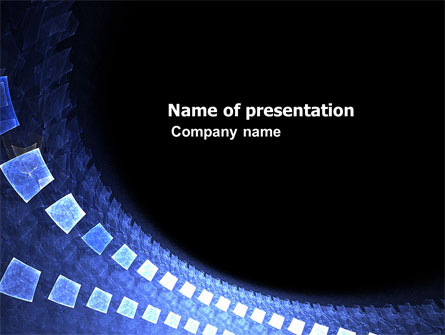 Blue Square Presentation Template, Master Slide