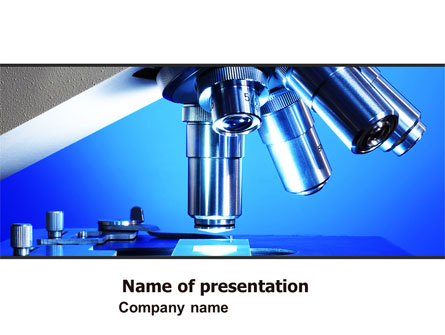 Microscope Lens Presentation Template, Master Slide