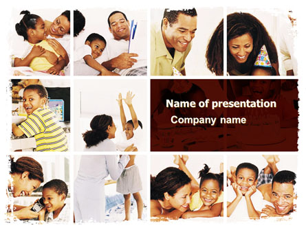 Happy Family Portrait Presentation Template, Master Slide