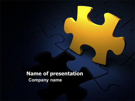 Yellow Puzzle Presentation Template, Master Slide