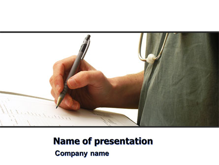 Manual Medical Record Presentation Template, Master Slide