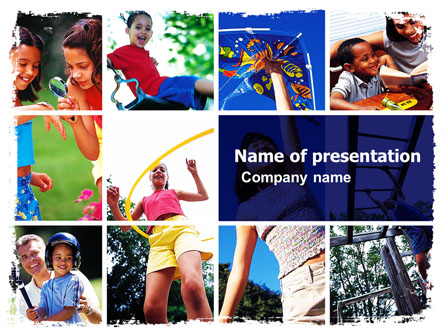 Children Playing Presentation Template, Master Slide