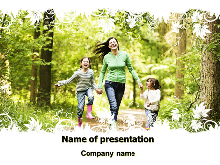 Mother with Daughters Presentation Template, Master Slide