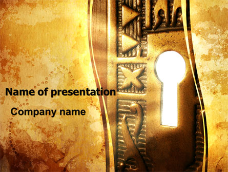 Antique Keyhole Presentation Template, Master Slide