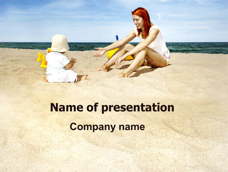 Baby on Beach Presentation Template, Master Slide