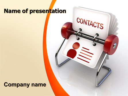 Contacts Stand Presentation Template, Master Slide