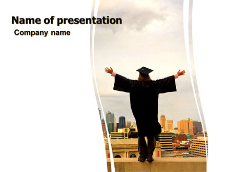 Graduator On The Roof Presentation Template, Master Slide