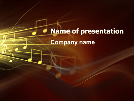 Music Stave Presentation Template, Master Slide
