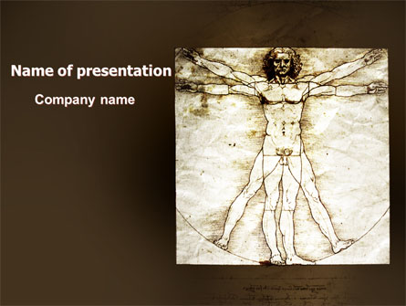 Vitruvian Man By Leonardo da Vinci Presentation Template, Master Slide