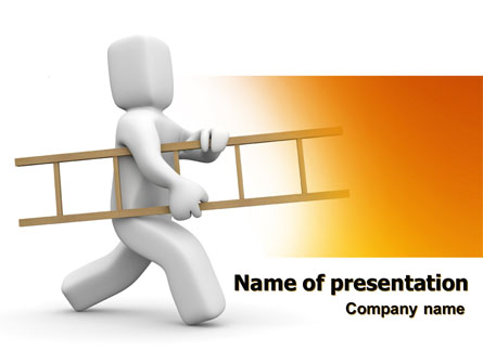 Ladder Man Presentation Template, Master Slide