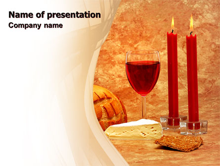 Candles and Wine Presentation Template, Master Slide