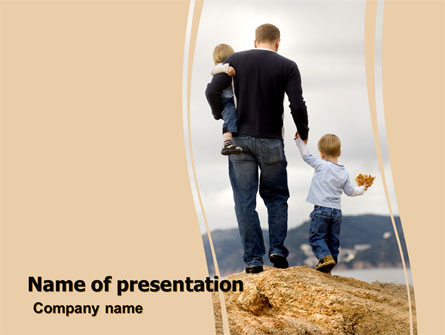 Father and Kids Presentation Template, Master Slide