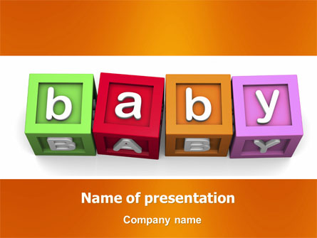 Baby Cubes Presentation Template, Master Slide